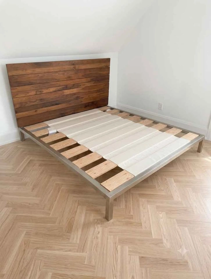 STYLEGARAGE Trinity King Platform Bed - stainless steel, walnut - photo 2
