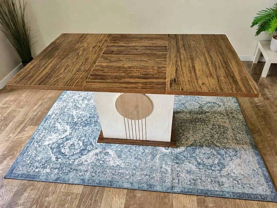 Modern Pedestal Dining Table - 55" Used - Like New