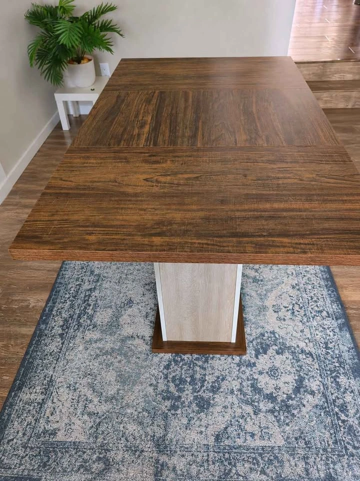 Modern Pedestal Dining Table - 55" Used - Like New - photo 2