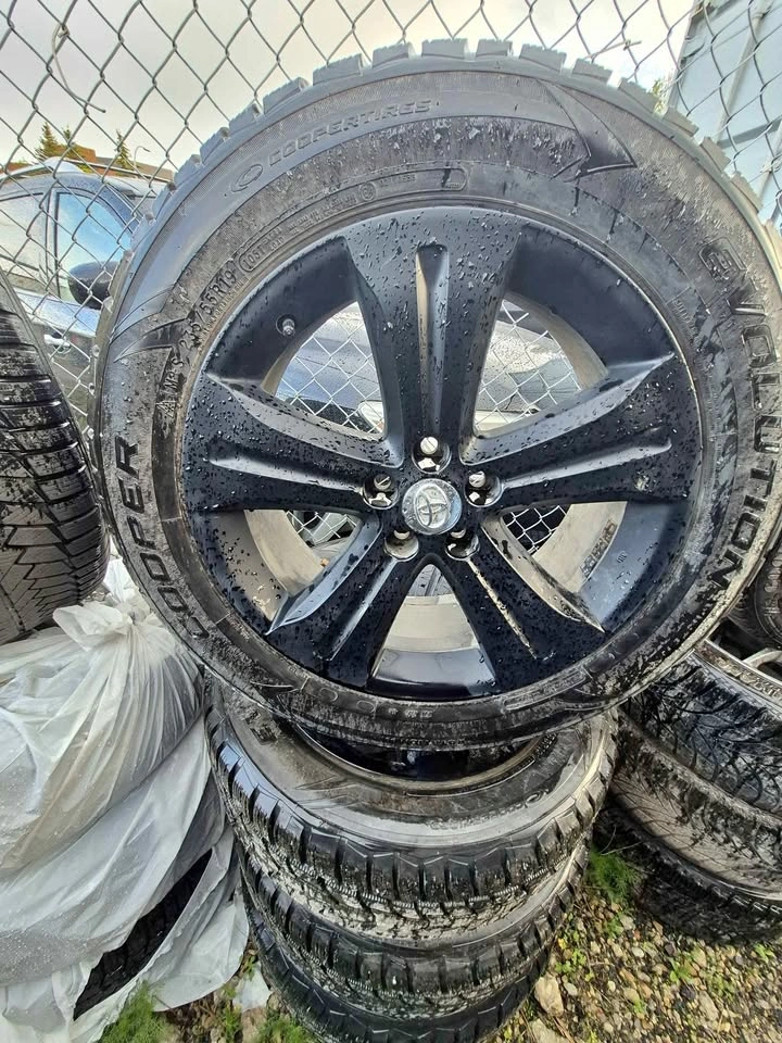 19" Toyota Gloss Black Wheels & Cooper Winter Tires Set