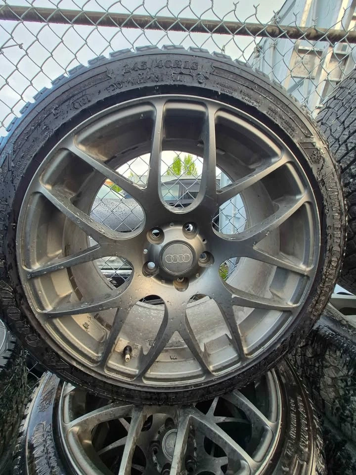 18" Audi Style Gunmetal Wheels & Goodyear Winter Tires - photo 2