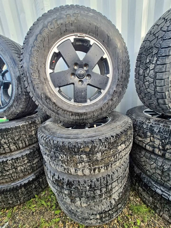 OEM Jeep 18" Black Wheels & Firestone Tires - LT275/70R18
