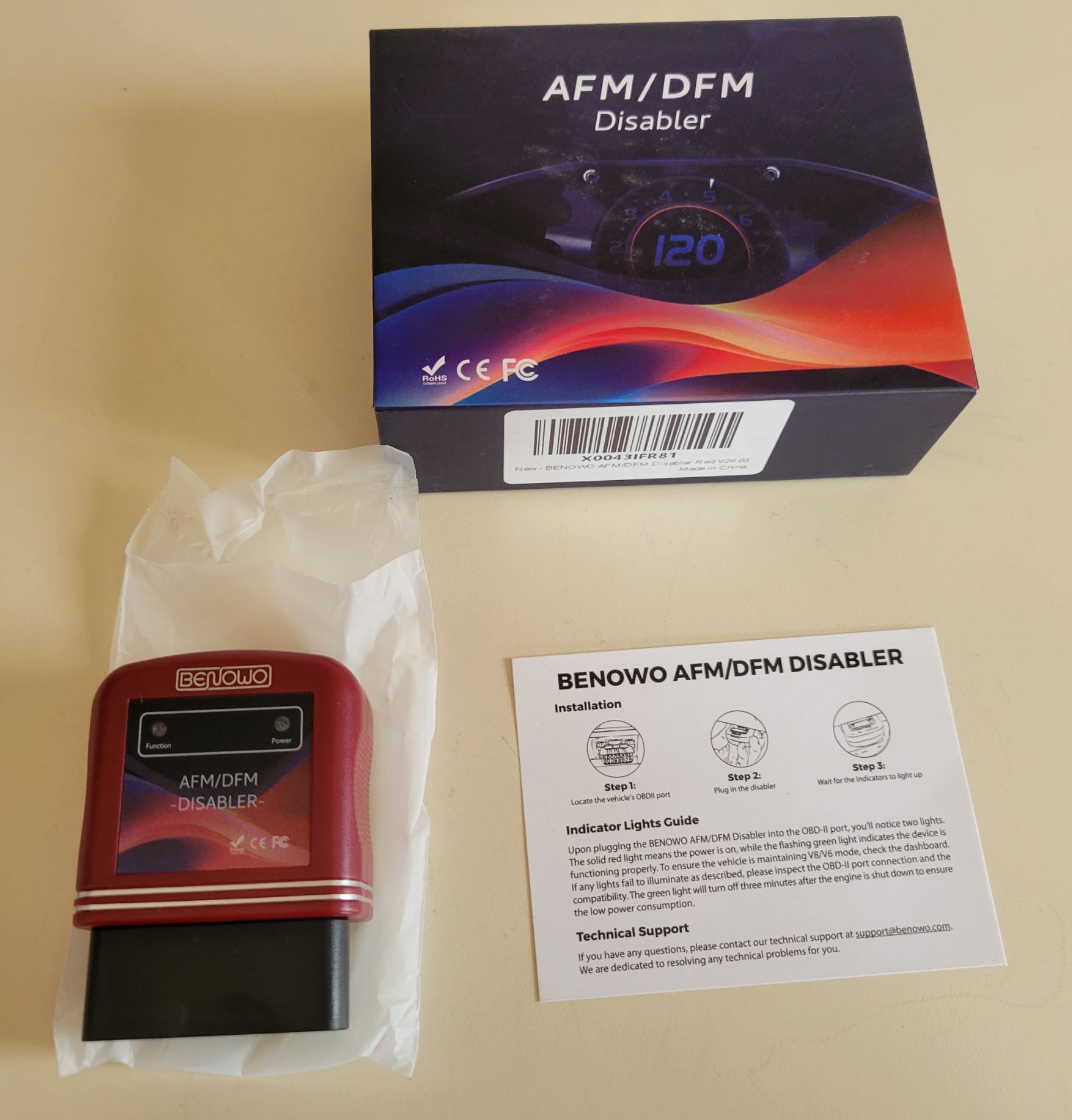 Benowo OBD2 Active Fuel Management Module AFM/DFM Disabler