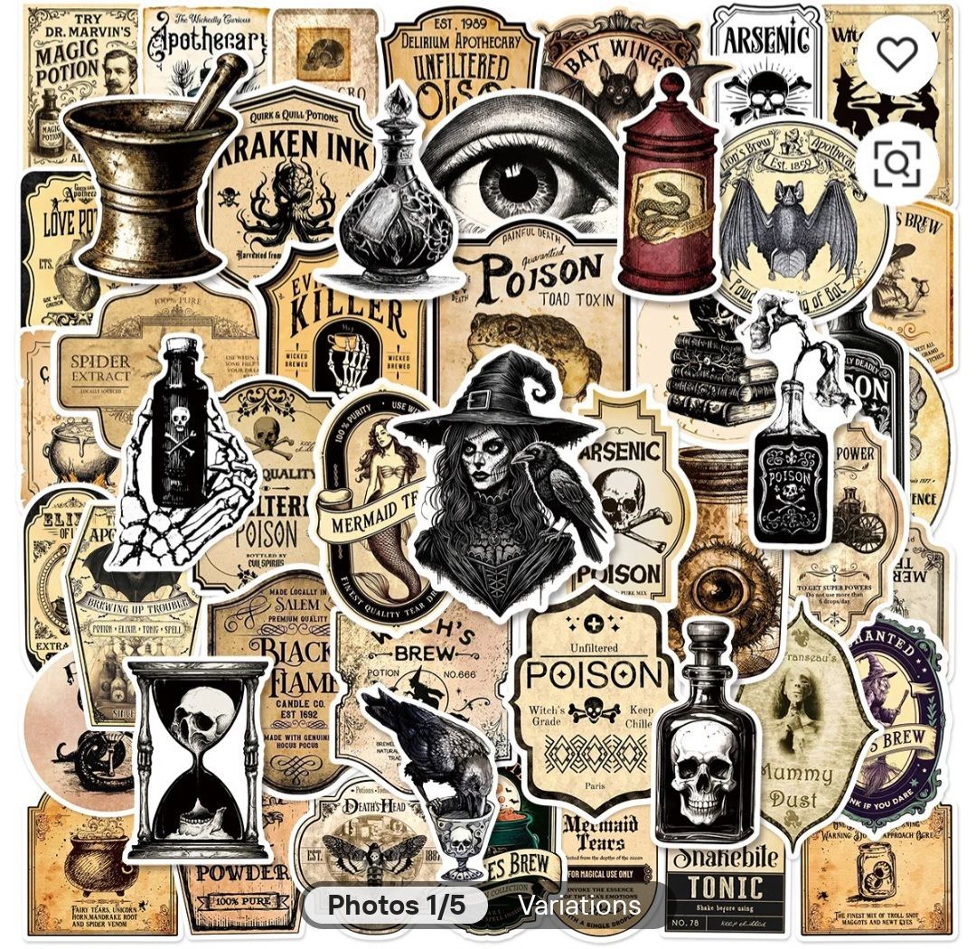 150 Random Anime and Goth Sticker Pack