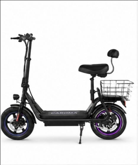 NEW Caroma P7 Electric Scooter w/ Seat & Basket