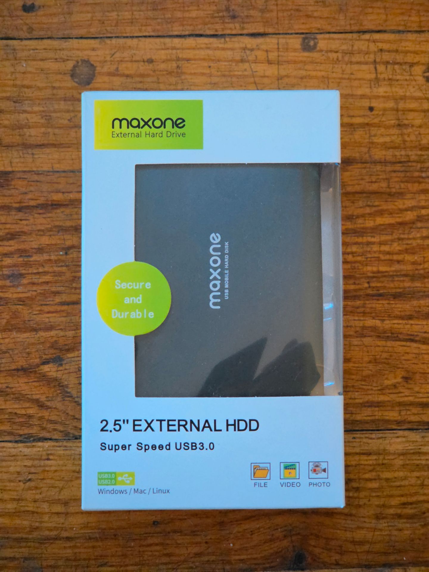 Maxone 750GB 2.5" USB 3.0 External Hard Drive