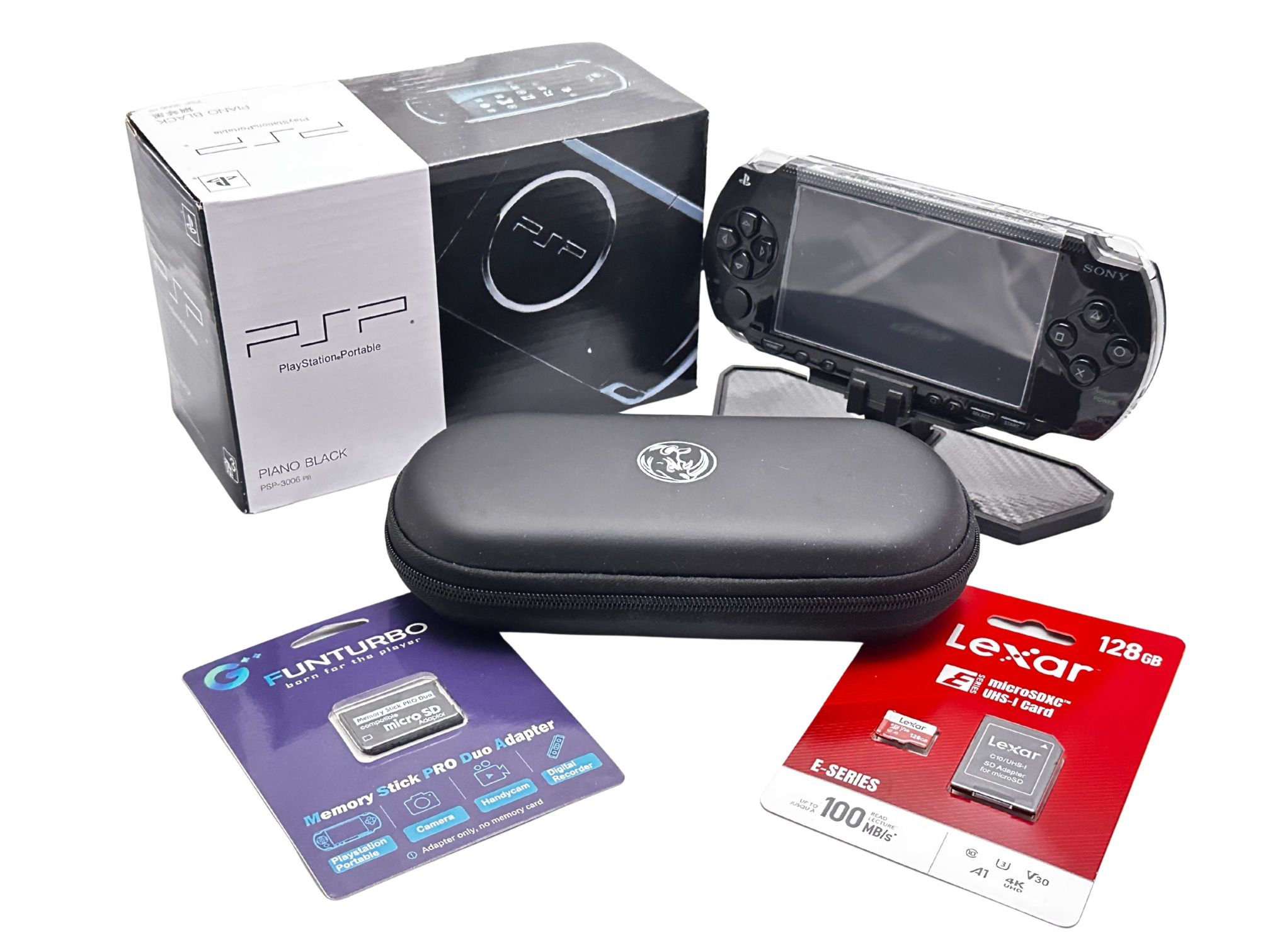 Sony PSP-3000 Piano Black - Gaming Bundle (Excellent Condition)