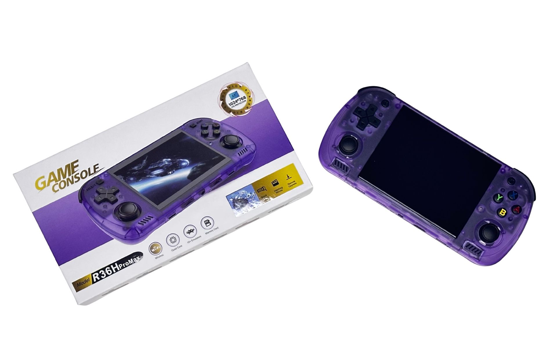R36H Pro Max Retro Handheld Gaming Console (Purple) - photo 2