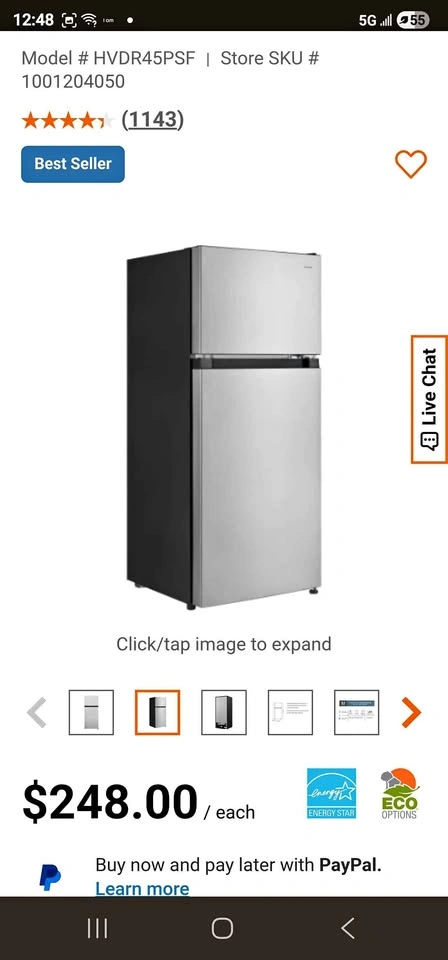 Vissani 4.5 cu. ft. Compact Refrigerator