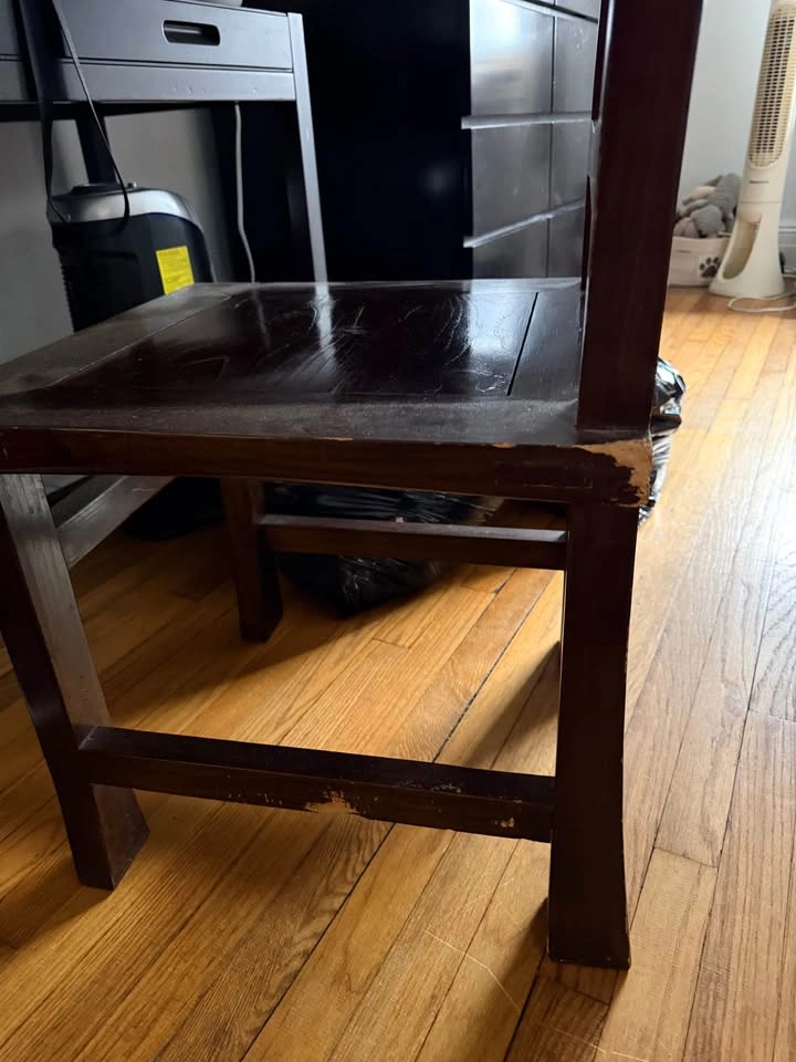 4 Dark Wood Ladder Back Side Chair - photo 4