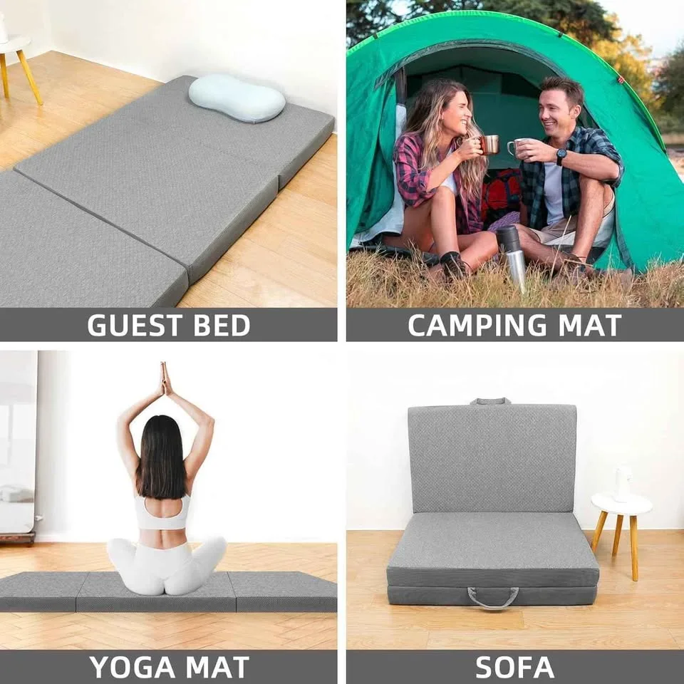 Nepfaivy 4 Inch Full Size Trifold Folding Mattress image indicator(5)