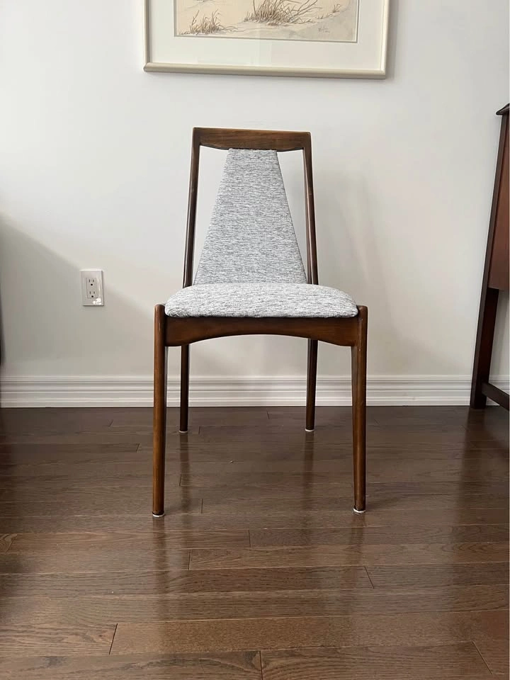Set of 5 Mid-Century Modern Walnut Dining Chairs - photo 4