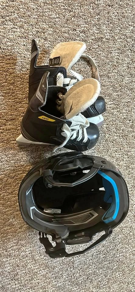 Ice Skating Helmet and Skates