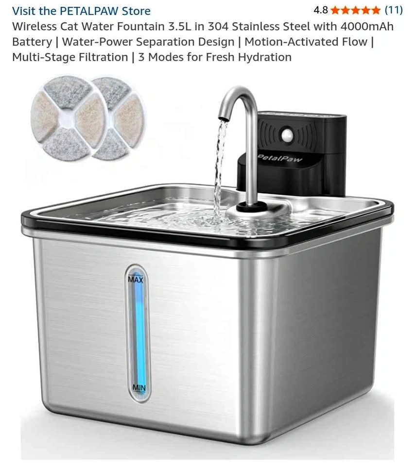 Wireless Cat / Pet Water Fountain - New