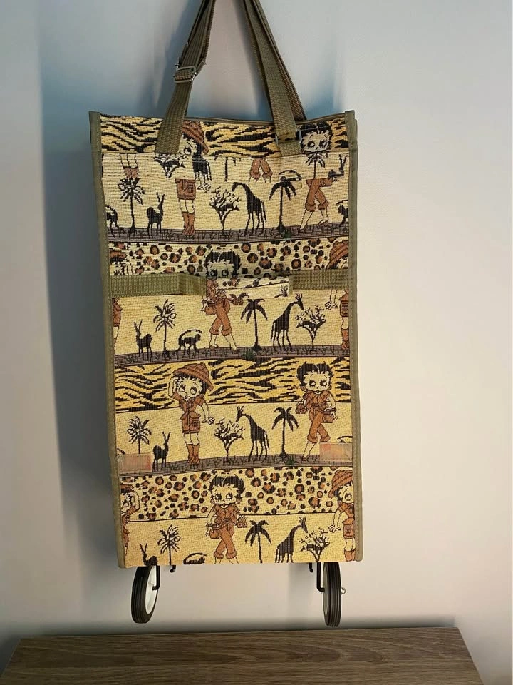 Vintage Jade African Safari Zebra Betty Boop Rolling Bag - photo 2