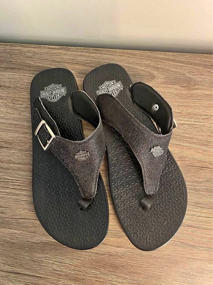 Harley-Davidson Women's Telford Glitter Flip-Flop Sandals Size 9