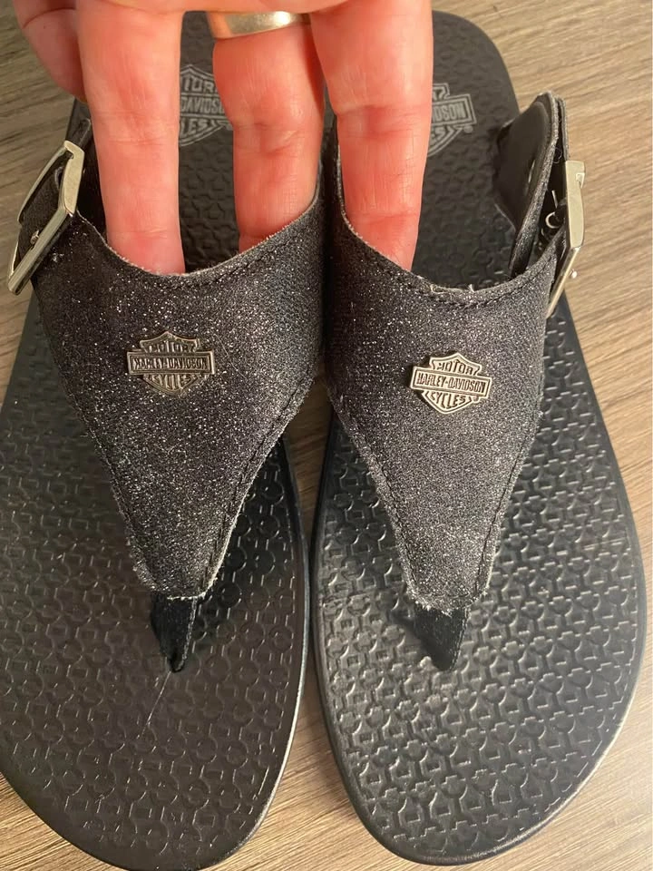 Harley-Davidson Women's Telford Glitter Flip-Flop Sandals Size 9 - photo 4