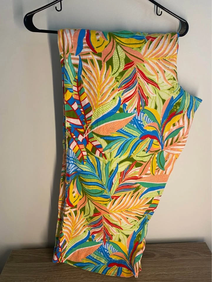 C&C California Linen Tropical Pants XL & Blue Flowy Top XXL - photo 4