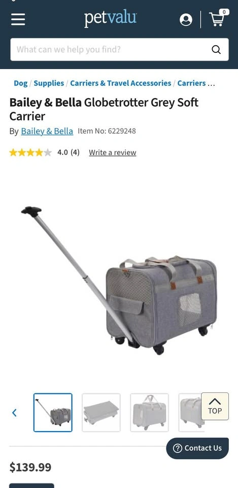 Bailey & Bella Globetrotter Wheeled Soft Pet Carrier NWT - photo 5