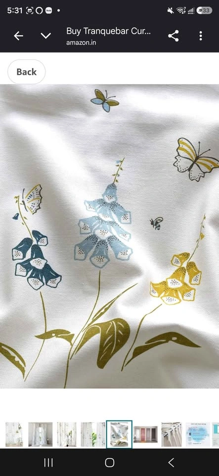 Cotton Curtains 7 Feet Long Set of 2, 60-65% Room Darkening - photo 2