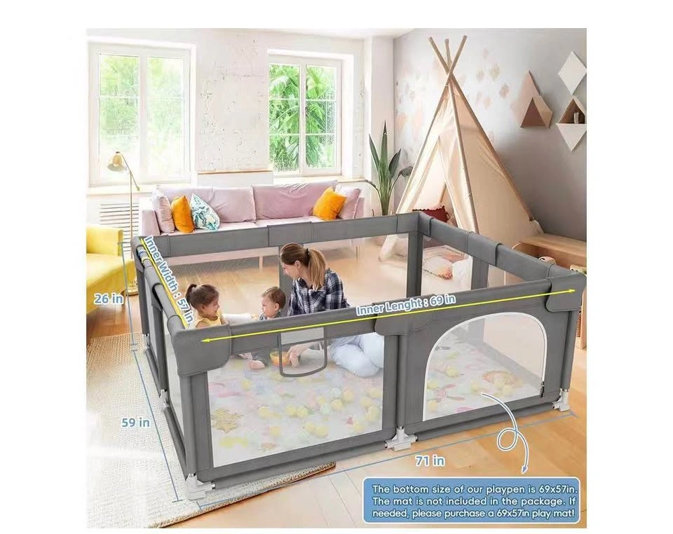 Baby Playpen, 71"x59" Extra Large Playard - photo 4