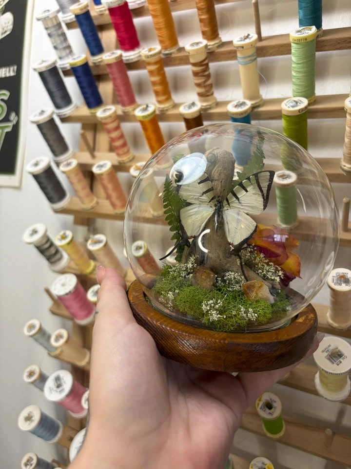 Butterfly Dome/Terrarium with Crystals - photo 2
