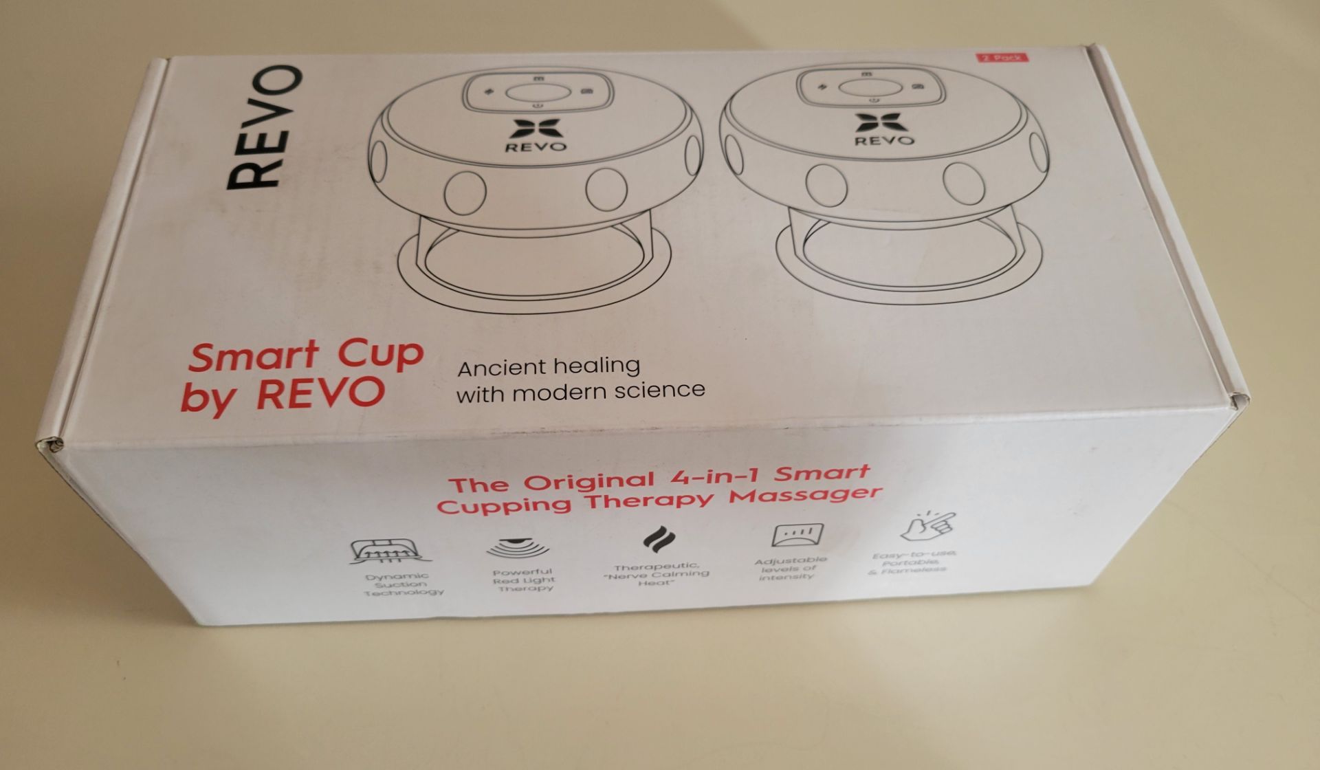 NEW 2 Pack REVO Smart Cup 4-in-1 Cupping Massager - photo 2