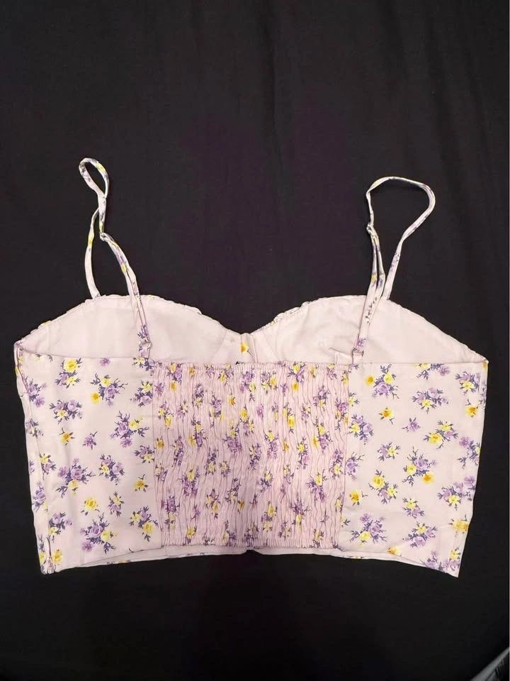 Zara- floral crop top (Size: S) - photo 3