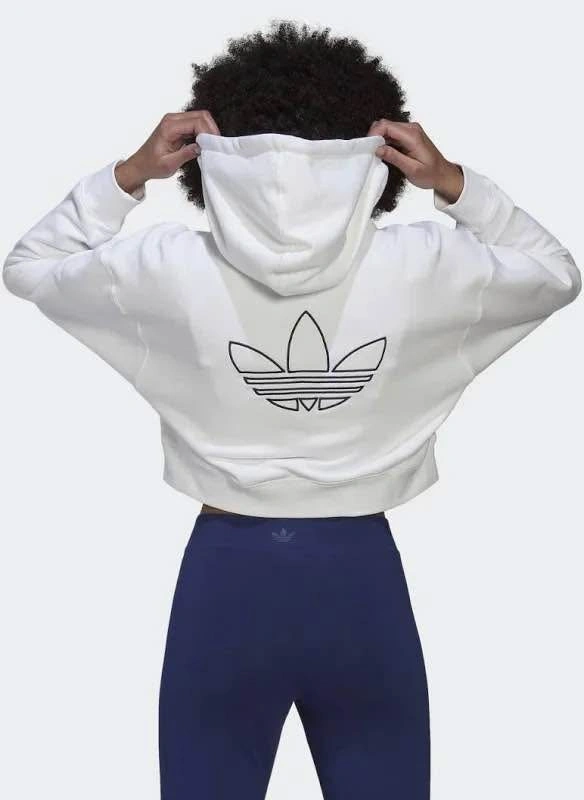 Adidas cropped white hoodie (Size: S) - photo 2