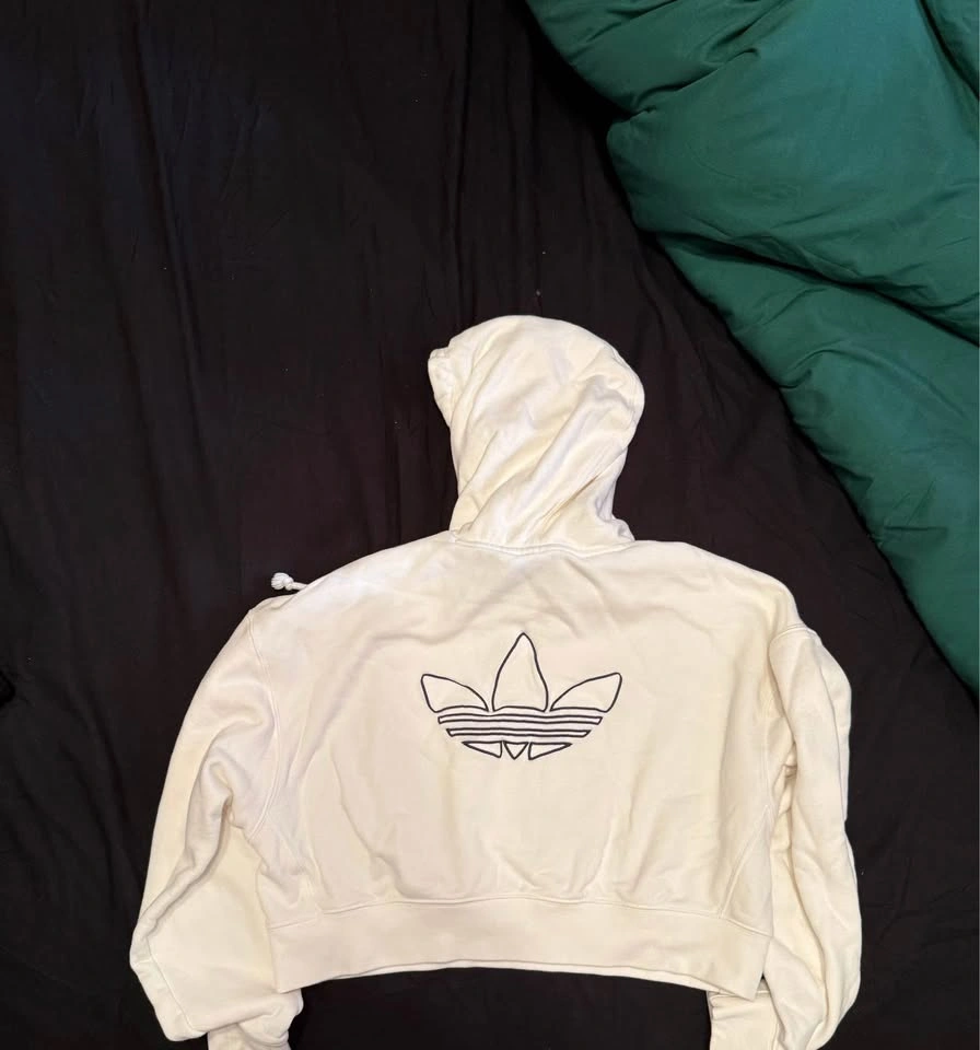 Adidas cropped white hoodie (Size: S) - photo 4