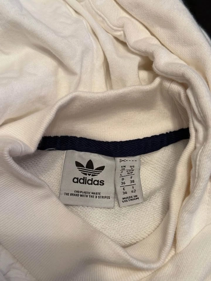Adidas cropped white hoodie (Size: S) - photo 5