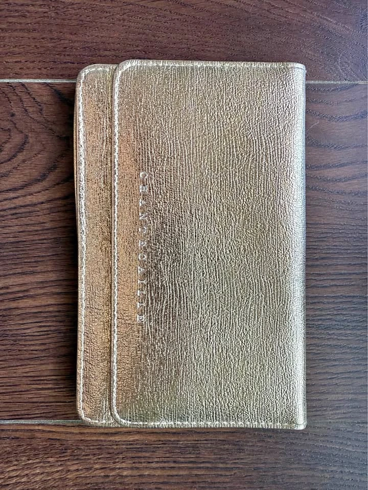 Gold coloured pouch