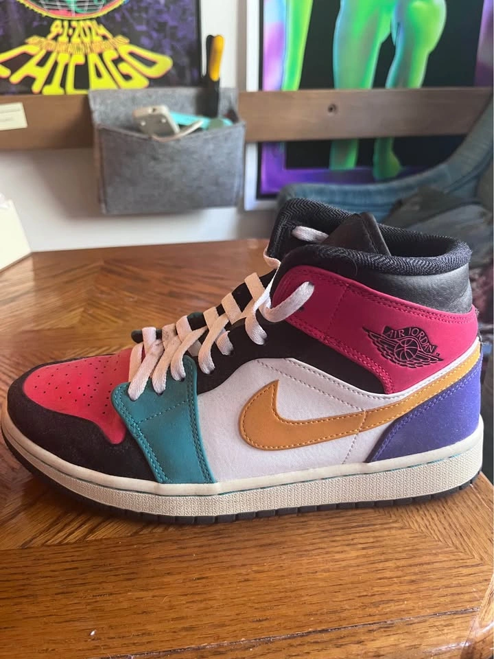 Nike Air Jordan 1 Mid “Multicolor” Size 8.5 - photo 5