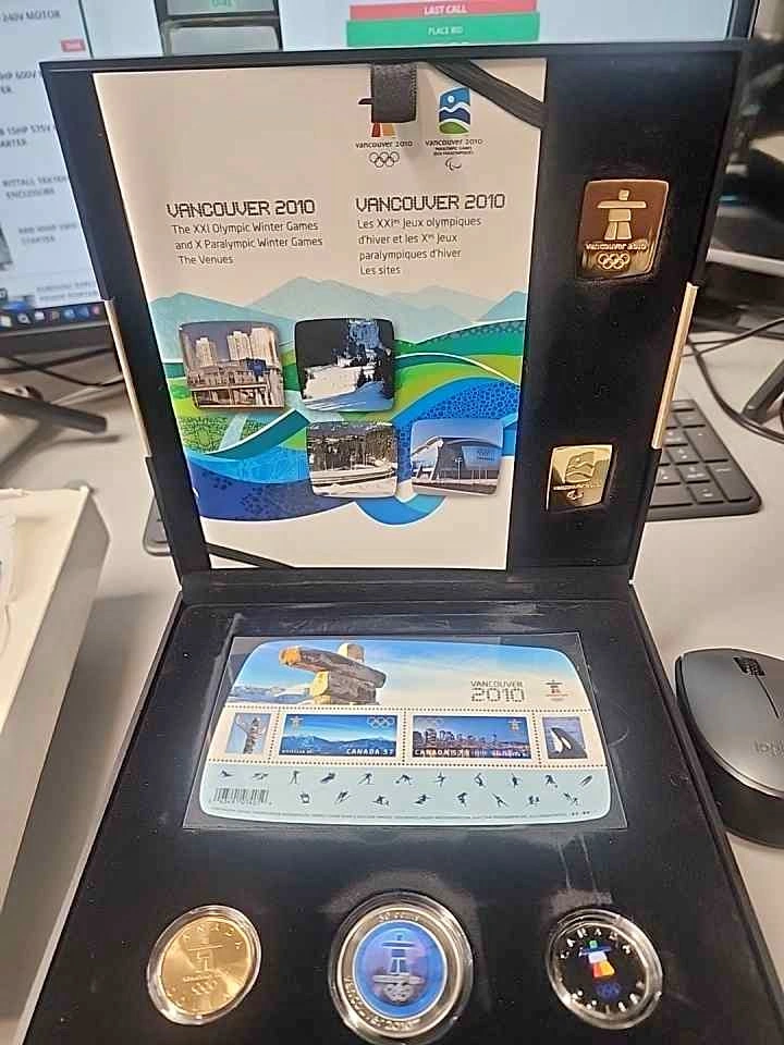 Vancouver 2010 Olympic Winter Games Coin and Stamp Set