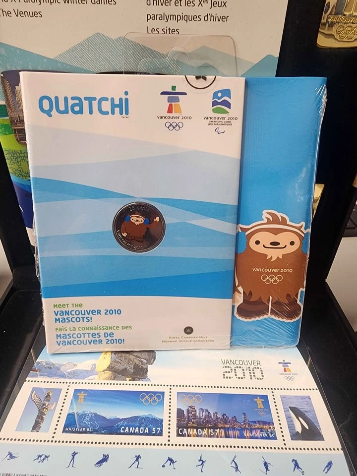 Vancouver 2010 Olympic Winter Games Coin and Stamp Set - photo 5