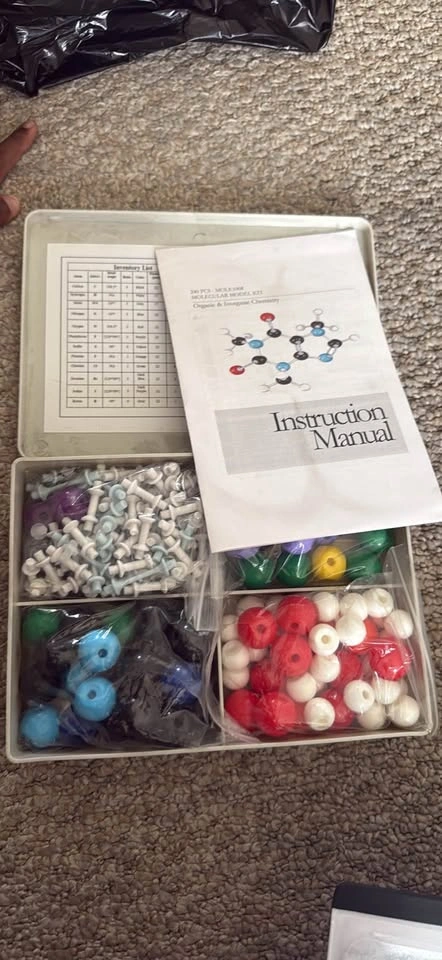 Molecular Model Kit Organic & Inorganic Chemistry 240 Pieces - photo 2