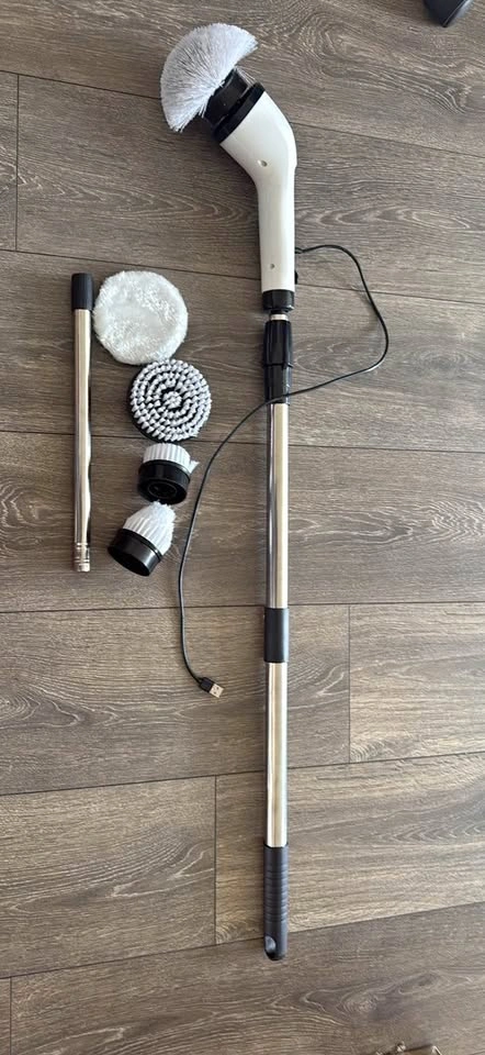 Electric Spin Scrubber with Interchangeable Heads