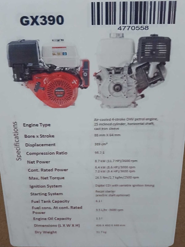 Honda GX390 Engine - photo 3