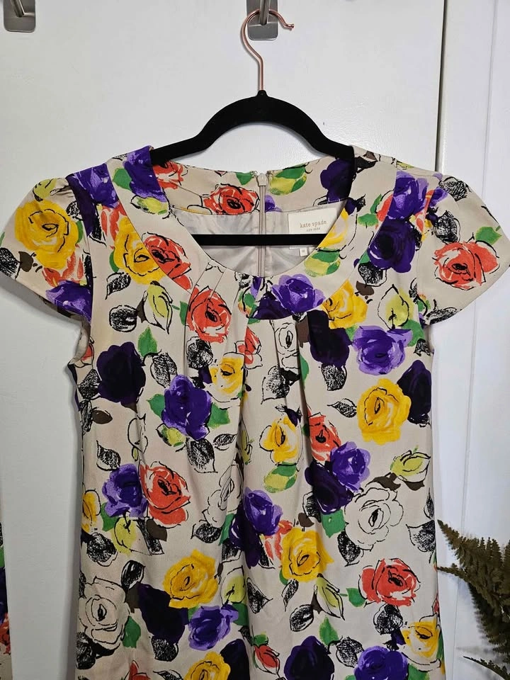 Kate Spade sz M Rose Floral Print Sheath Dress - photo 2