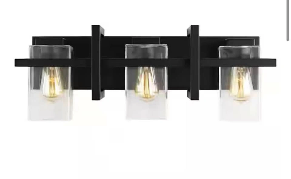 Generation Lighting Mitte 24” 3-Light Vanity Light – Matte Black