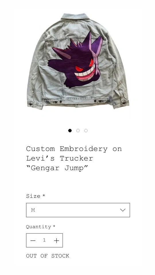 Brand New - Lise Lab x Levi’s x Pokemon Gengar Jacket