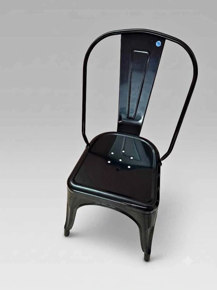 Modern Industrial Black Metal Chair