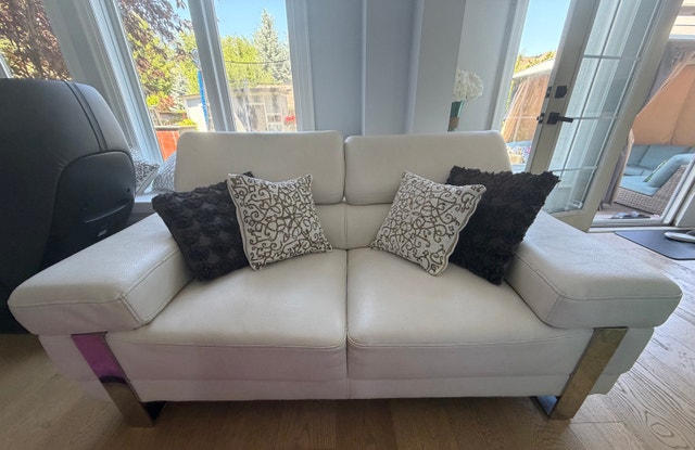 2 piece leather sofa