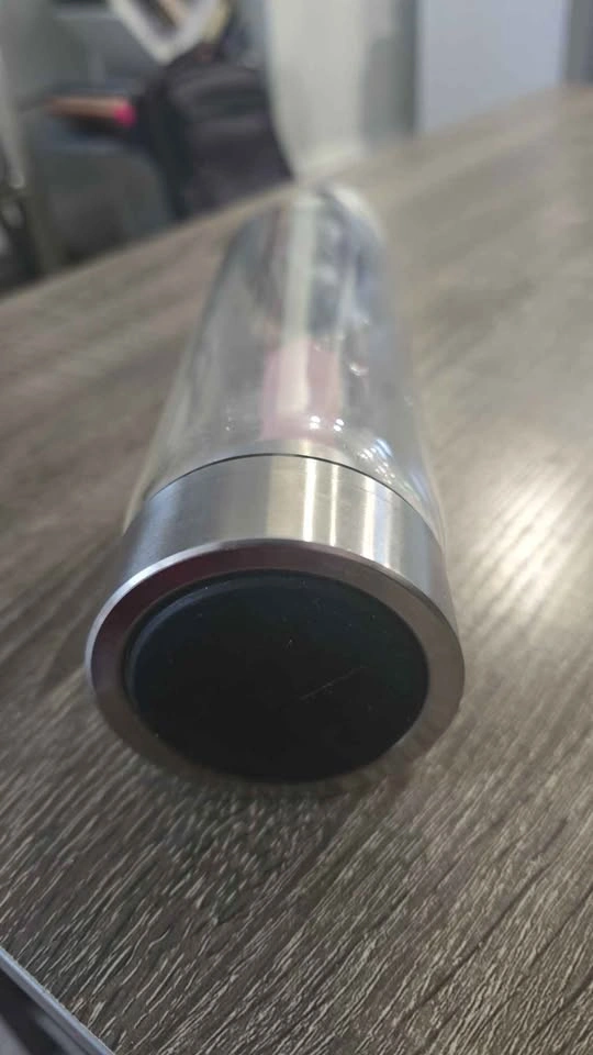 Rose Quartz Crystal Infusion Glass Water Bottle - photo 2