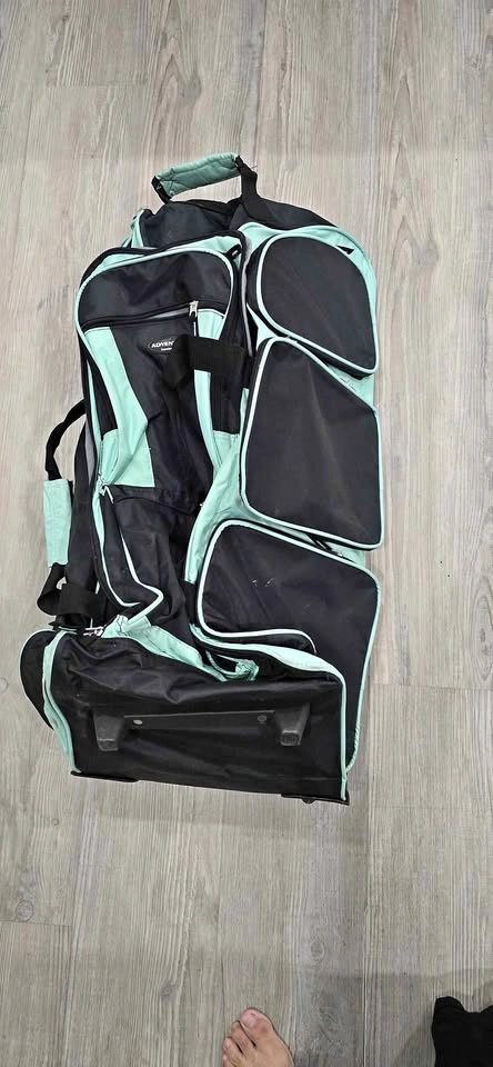 Black & Green Travel Duffel Bag