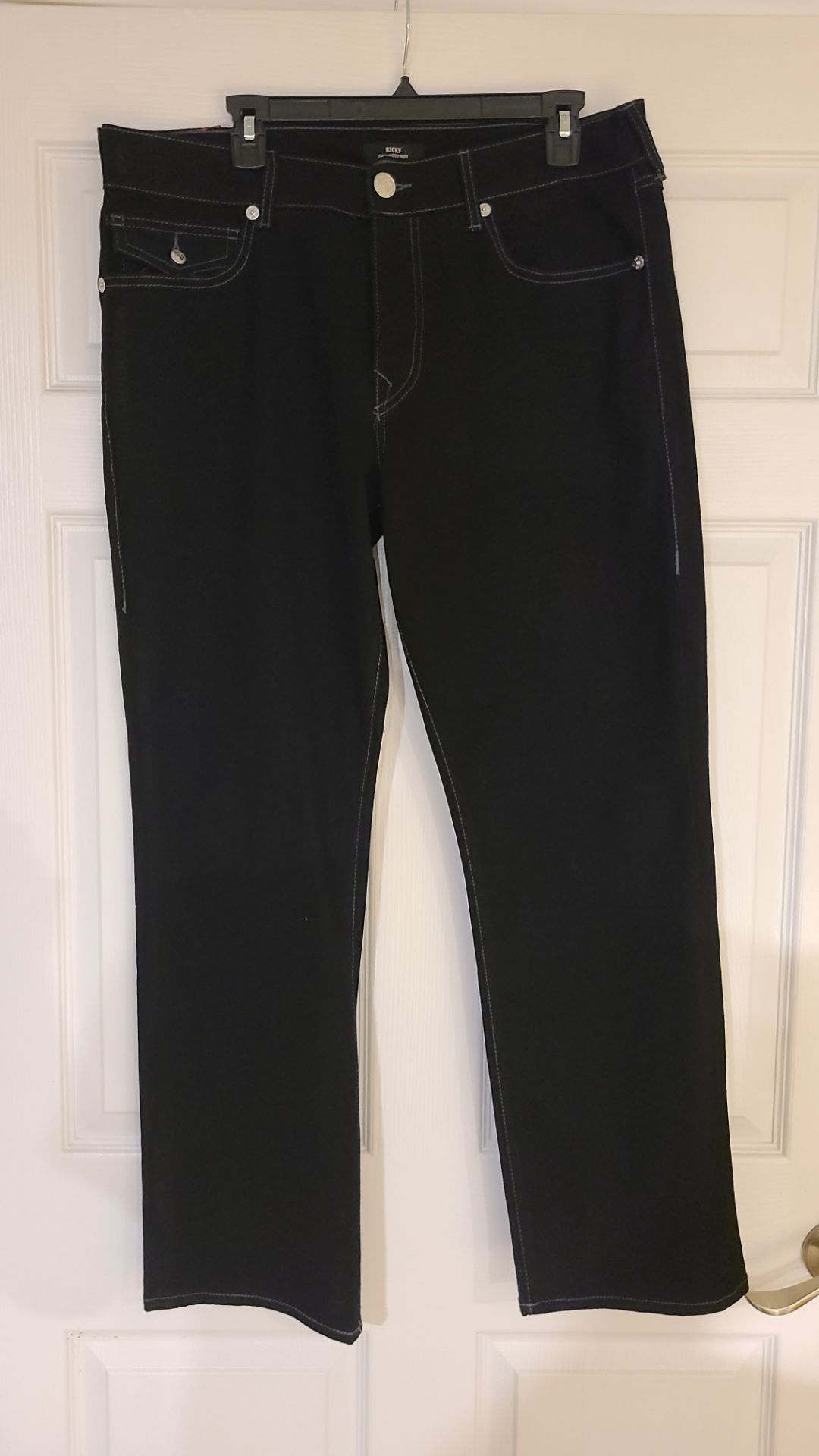 True Religion Ricky Flap Relaxed Fit Black Jeans 34x30 - photo 4