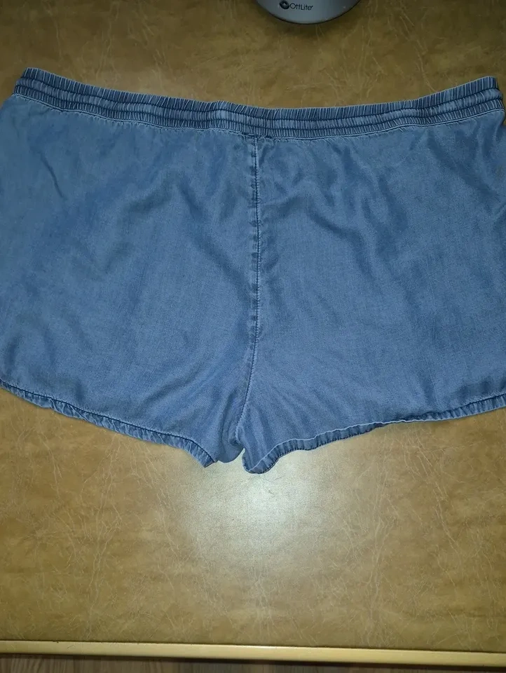 AERIE Casual Women's Blue Drawstring Lounge Shorts SIZE XL - photo 4