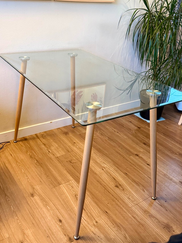 Glass Top Dining Table