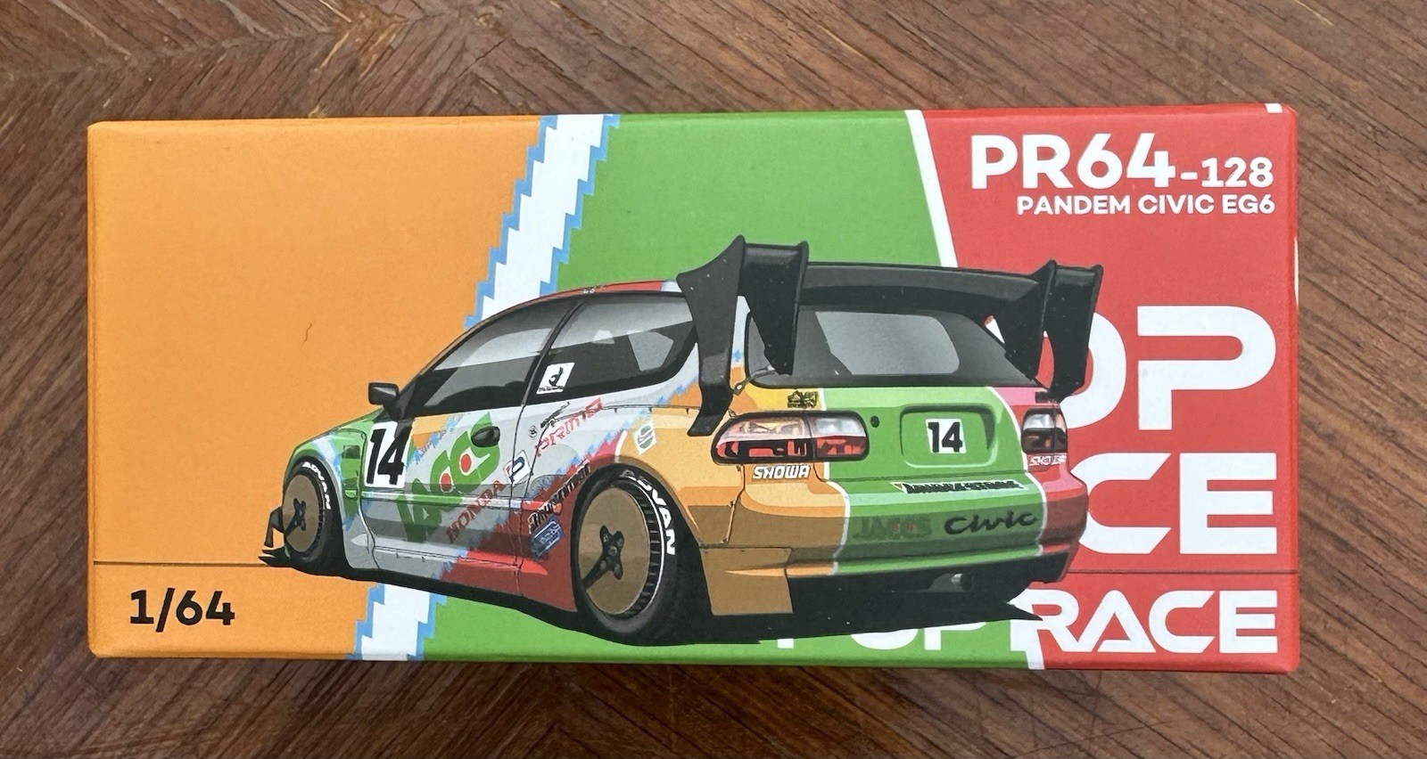 Pop Race 1:64 Honda Civic EG6 V1.5 Pandem Metallic JACCS