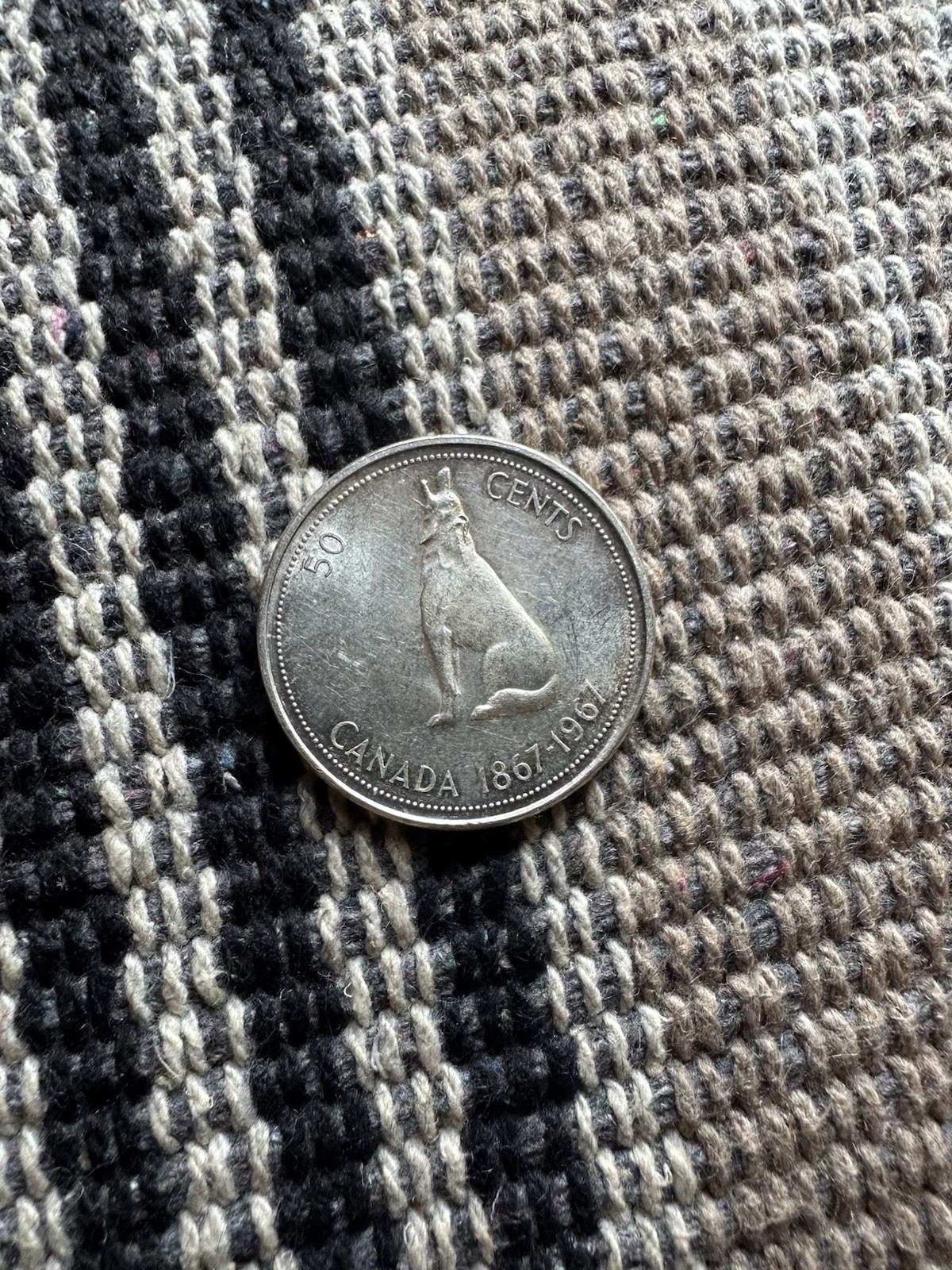 1967 - Canada - 50 cent coin - silver Canadian half dollar